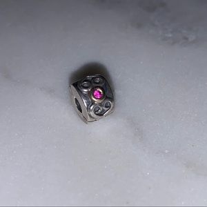 Retired Pandora Charm - Double Heart Clip